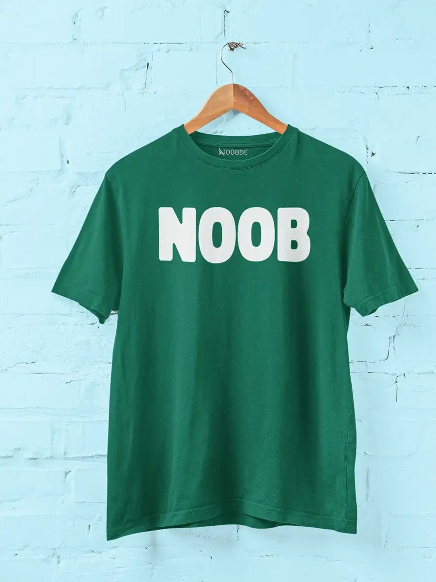 green noob printed t shirt
